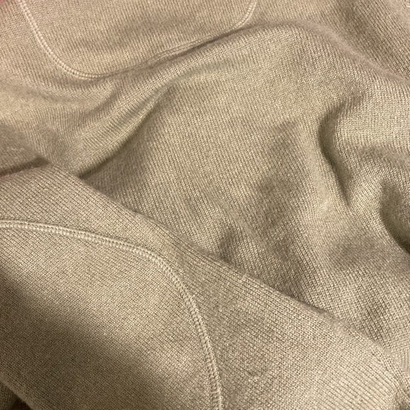 Coach green cashmere / leather accents sweater size m - Picture 6 of 6